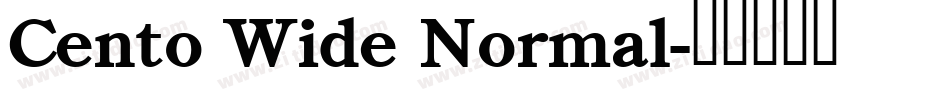 Cento Wide Normal字体转换